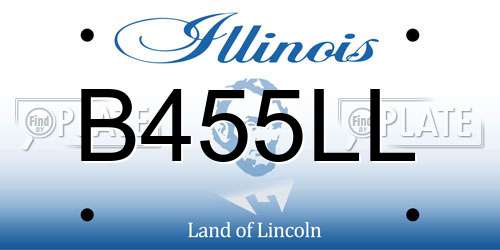 B455LL Illinois License Plate