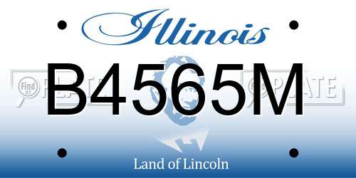B4565M Illinois License Plate