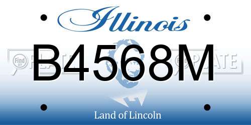 B4568M Illinois License Plate