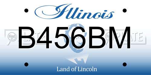 B456BM Illinois License Plate