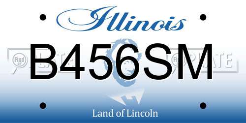 B456SM Illinois License Plate