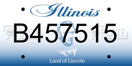 B457515 Illinois License Plate