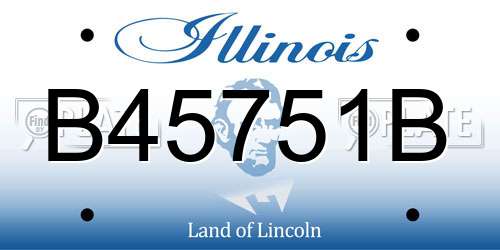 B45751B Illinois License Plate