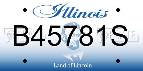 B45781S Illinois License Plate