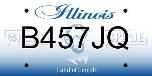 B457JQ Illinois License Plate