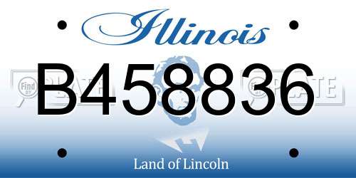 B458836 Illinois License Plate