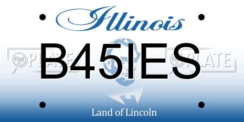 B45IES Illinois License Plate