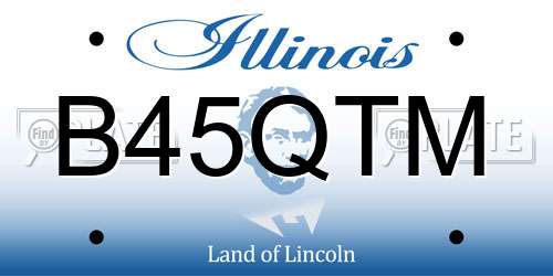 B45QTM Illinois License Plate