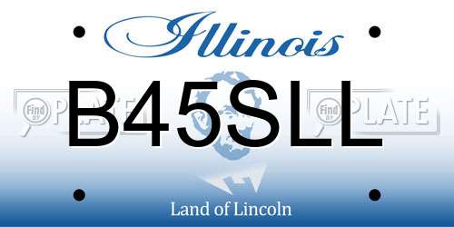 B45SLL Illinois License Plate