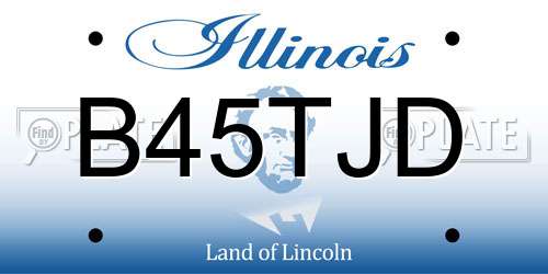 B45TJD Illinois License Plate