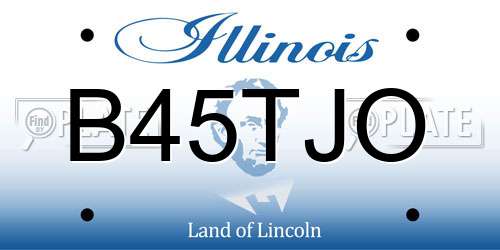 B45TJO Illinois License Plate