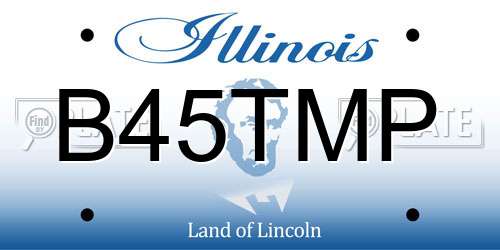 B45TMP Illinois License Plate