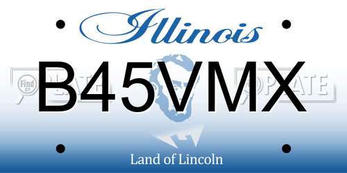 B45VMX Illinois License Plate