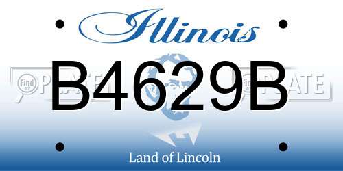 B4629B Illinois License Plate