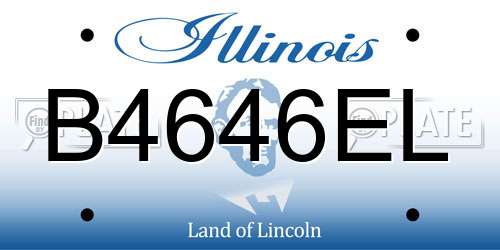 B4646EL Illinois License Plate