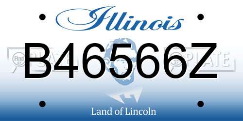 B46566Z Illinois License Plate