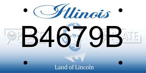 B4679B Illinois License Plate
