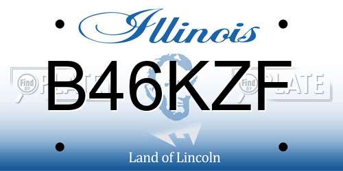 B46KZF Illinois License Plate