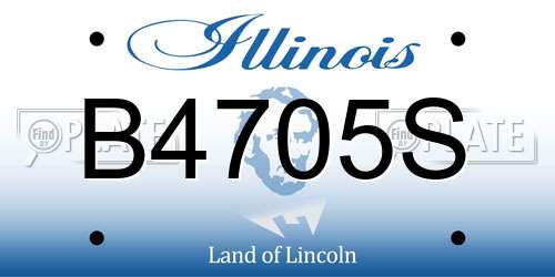 B4705S Illinois License Plate