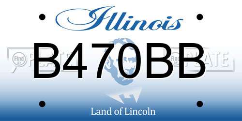 B470BB Illinois License Plate