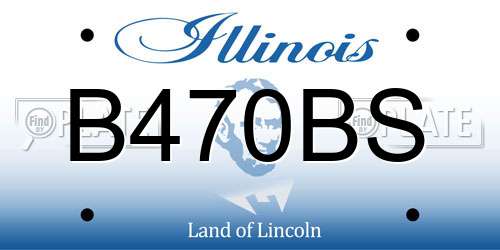 B470BS Illinois License Plate