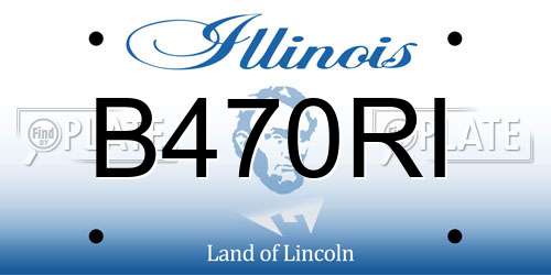 B470RI Illinois License Plate