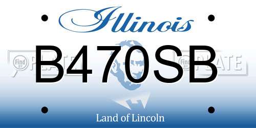 B470SB Illinois License Plate