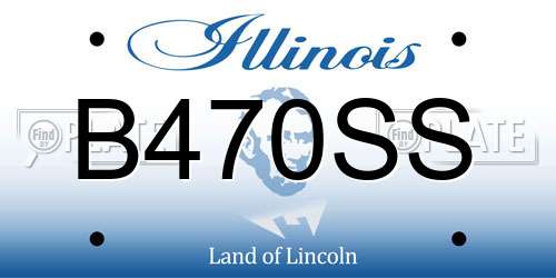 B470SS Illinois License Plate