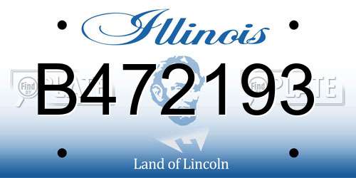 B472193 Illinois License Plate
