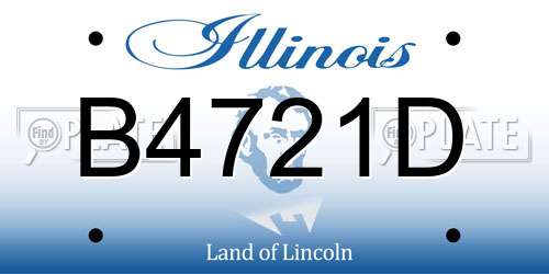B4721D Illinois License Plate