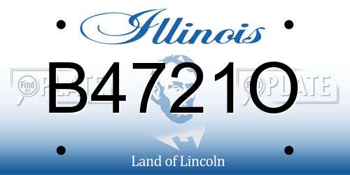 B4721O Illinois License Plate