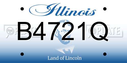 B4721Q Illinois License Plate