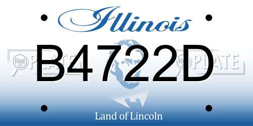 B4722D Illinois License Plate