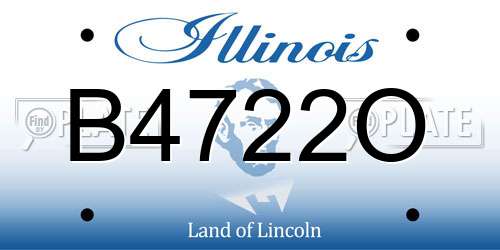 B4722O Illinois License Plate