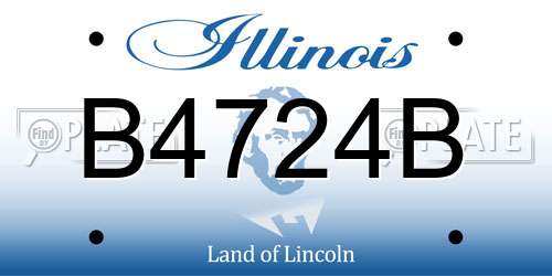 B4724B Illinois License Plate