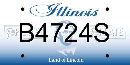 B4724S Illinois License Plate