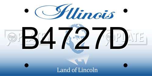 B4727D Illinois License Plate