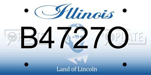 B4727O Illinois License Plate