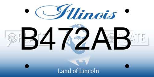B472AB Illinois License Plate