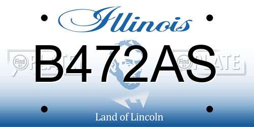 B472AS Illinois License Plate