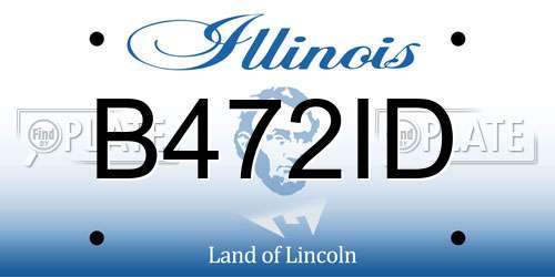 B472ID Illinois License Plate