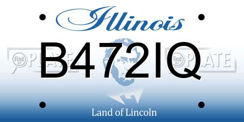 B472IQ Illinois License Plate