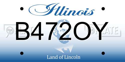 B472OY Illinois License Plate