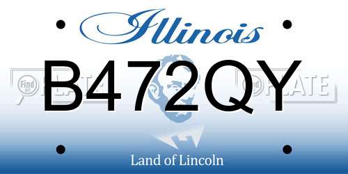 B472QY Illinois License Plate