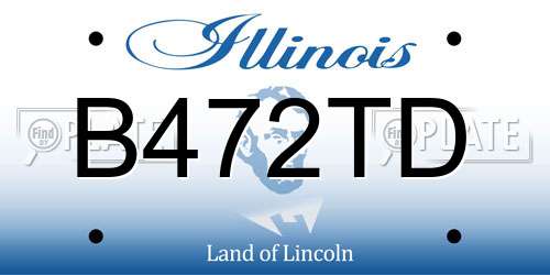 B472TD Illinois License Plate