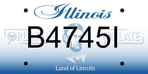 B4745I Illinois License Plate