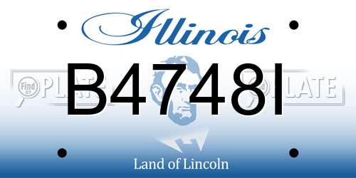 B4748I Illinois License Plate