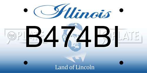 B474BI Illinois License Plate