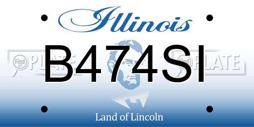 B474SI Illinois License Plate