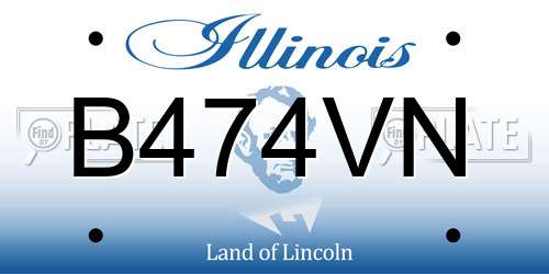 B474VN Illinois License Plate